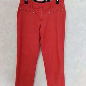 New Directions Coral Red Pants Size 6